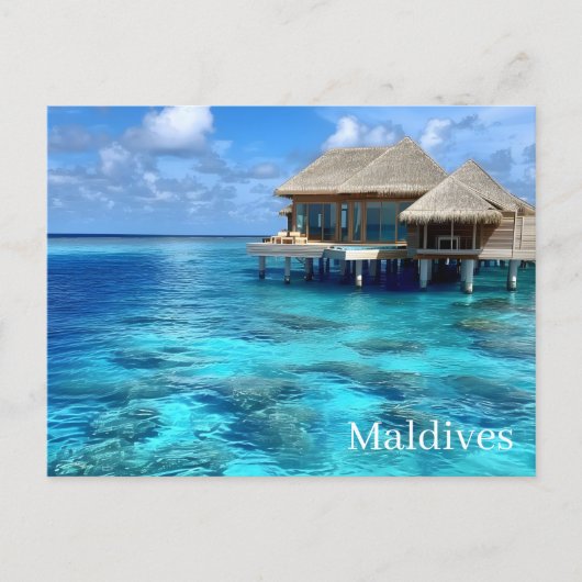 Maldiven Foto Afdruk Briefkaart (Voorkant)