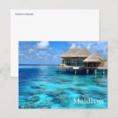 Maldiven Foto Afdruk Briefkaart (Voorkant / Achterkant)