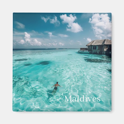 Maldiven Foto Magneet (Voorkant)