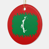 Maldiven Gnarly Flag Keramisch Ornament (Links)