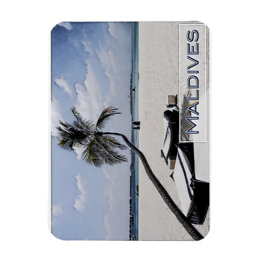 Maldiven - hoofdstrand - magneet (Verticaal)