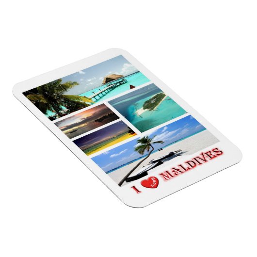 Maldiven - I Love - Magnet Magneet (Rechterzijde)