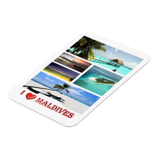 Maldiven - I Love - Magnet Magneet (Linkerzijde)