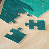 Maldiven Illustratie Reis Kunst Vintage Legpuzzel (Zijkant)