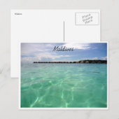 maldiven in wateren briefkaart (Voorkant / Achterkant)
