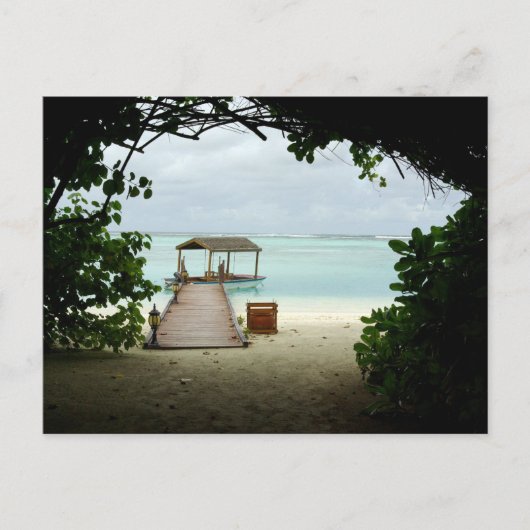 Maldiven Island Boat Briefkaart (Voorkant)