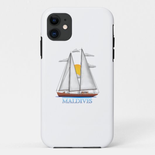 Maldiven Kustmakreel Nautical Sailor Case-Mate iPhone Case (Achterkant)