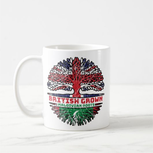 Maldiven Maldiviaans Brits Brits - Bergoldvlag Koffiemok (Links)