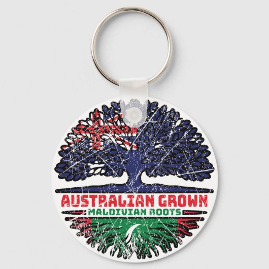 Maldiven Maldivische Australiër - boomstammen Sleutelhanger (Voorkant)