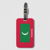Maldiven Nationaal Vlaggepatriottisch Bagagelabel (Voorkant (verticaal))