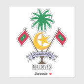 Maldiven National Emblem Patriotic Sticker (Vel)