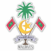 Maldiven National Emblem Patriotic Sticker (Voorkant)