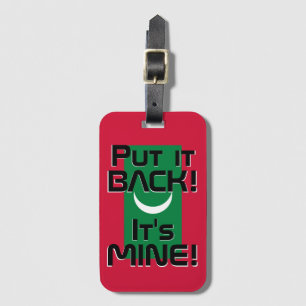 Maldiven Nationale vlag Funny Patriotic Bagagelabel