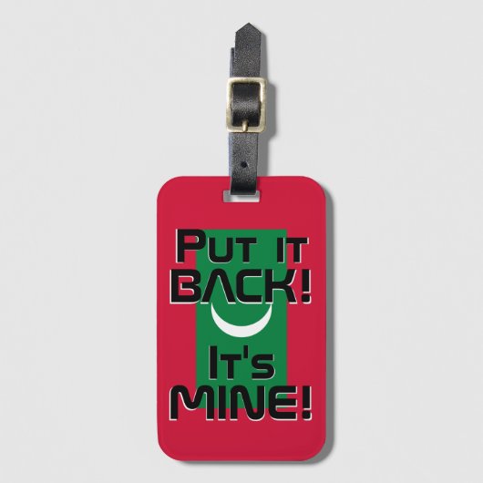 Maldiven Nationale vlag Funny Patriotic Bagagelabel (Voorkant (verticaal))