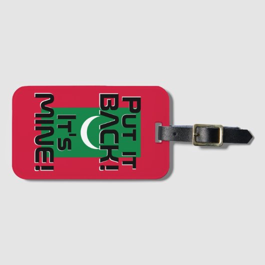Maldiven Nationale vlag Funny Patriotic Bagagelabel (Voorkant (horizontaal))