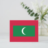 Maldiven Nationale Wereldvlag Briefkaart (Staand voorkant)
