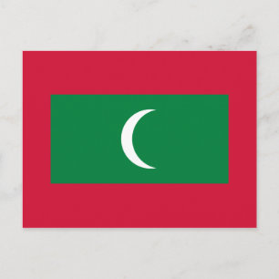 Maldiven Nationale Wereldvlag Briefkaart