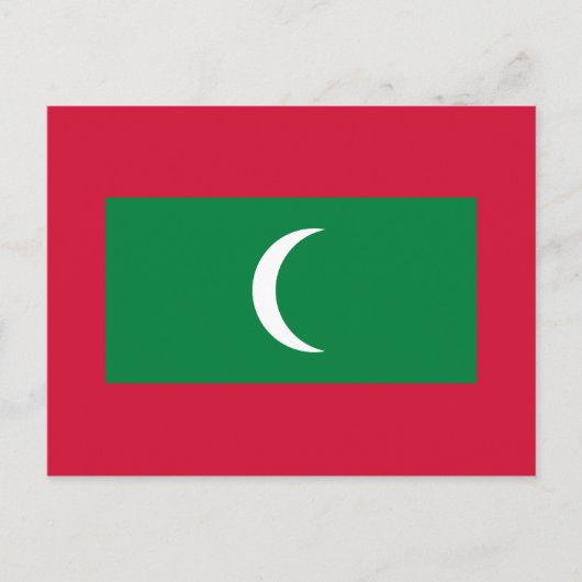 Maldiven Nationale Wereldvlag Briefkaart (Voorkant)