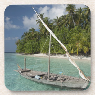 Maldiven, North Male Atoll, Island of Kuda Drankjes Onderzetter