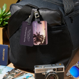 Maldiven Ocean Indian Beach Sunset Island Souvenir Bagagelabel