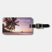 Maldiven Ocean Indian Beach Sunset Island Souvenir Bagagelabel (Voorkant horizontaal)