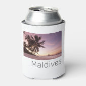 Maldiven Ocean Indian Beach Sunset Island Souvenir Blikjeskoeler (Blikje Voorkant)