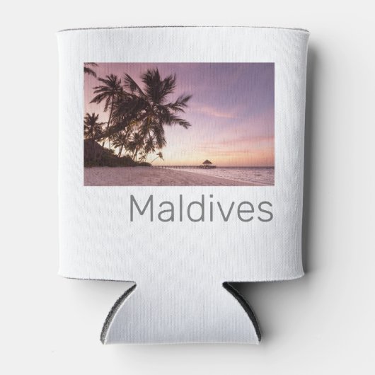 Maldiven Ocean Indian Beach Sunset Island Souvenir Blikjeskoeler (Voorkant)
