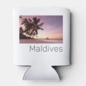 Maldiven Ocean Indian Beach Sunset Island Souvenir Blikjeskoeler (Achterkant)