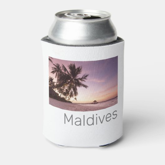 Maldiven Ocean Indian Beach Sunset Island Souvenir Blikjeskoeler (Blikje Achterkant)