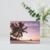 Maldiven Ocean Indian Beach Sunset Island Souvenir Feestdagenkaart (Staand voorkant)