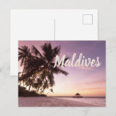 Maldiven Ocean Indian Beach Sunset Island Souvenir Feestdagenkaart (Voorkant / Achterkant)