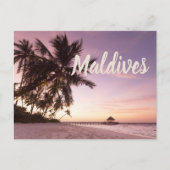 Maldiven Ocean Indian Beach Sunset Island Souvenir Feestdagenkaart