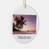 Maldiven Ocean Indian Beach Sunset Island Souvenir Keramisch Ornament (Rechts)