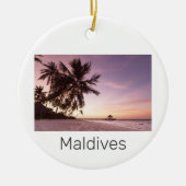Maldiven Ocean Indian Beach Sunset Island Souvenir Keramisch Ornament (Voorkant)
