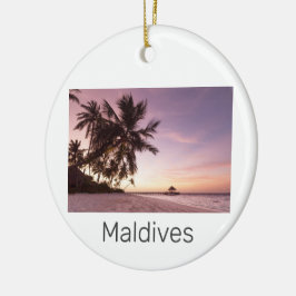 Maldiven Ocean Indian Beach Sunset Island Souvenir Keramisch Ornament