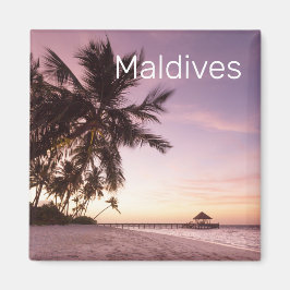 Maldiven Ocean Indian Beach Sunset Island Souvenir Magneet