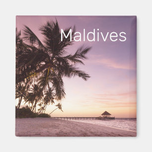 Maldiven Ocean Indian Beach Sunset Island Souvenir Magneet
