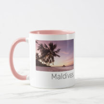 Maldiven Ocean Indian Beach Sunset Island Souvenir