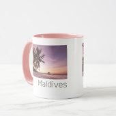 Maldiven Ocean Indian Beach Sunset Island Souvenir Mok (Voorkant links)