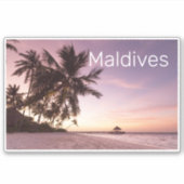 Maldiven Ocean Indian Beach Sunset Island Souvenir Sticker (Voorkant)
