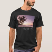Maldiven Ocean Indian Beach Sunset Island Souvenir T-shirt (Voorkant)