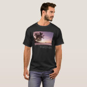 Maldiven Ocean Indian Beach Sunset Island Souvenir T-shirt (Voorkant volledig)