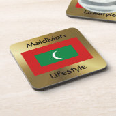 Maldiven Onderzetter Markering+Tekst (Linkerzijde)