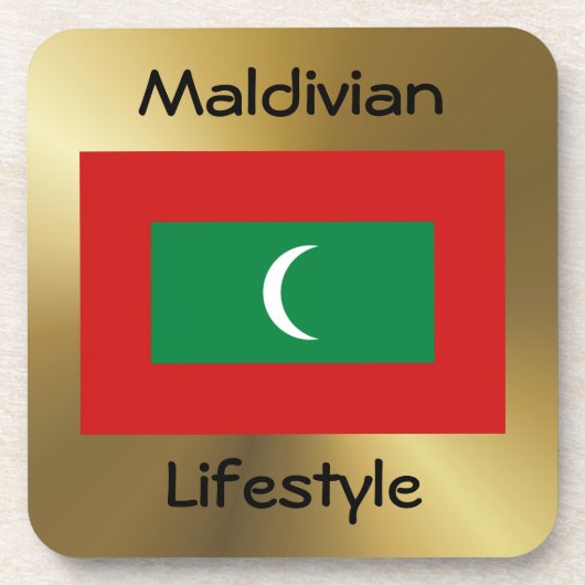 Maldiven Onderzetter Markering+Tekst (Voorkant)