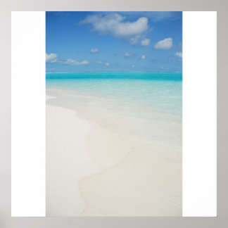 Maldiven op het strand op het eiland poster