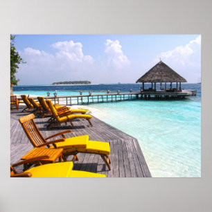 Maldiven pier poster