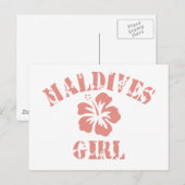 Maldiven Pink Girl Briefkaart (Voorkant / Achterkant)