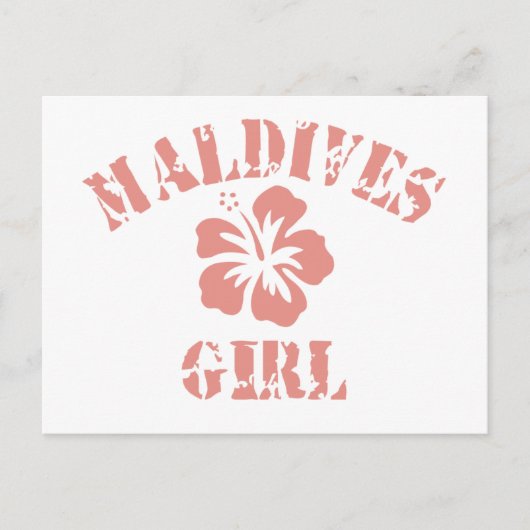 Maldiven Pink Girl Briefkaart (Voorkant)