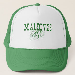 Maldiven Rooted Tree Roots Maldivian Word Art Trucker Pet