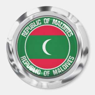 Maldiven Round Emblem Magneet